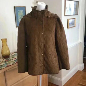 Appleseed’s faux suede hooded coat.